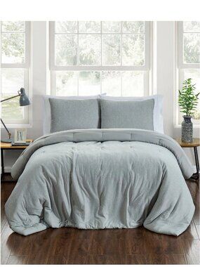 Pem America Jersey 2-Piece Twin / Twin XL Comforter Set, Gray